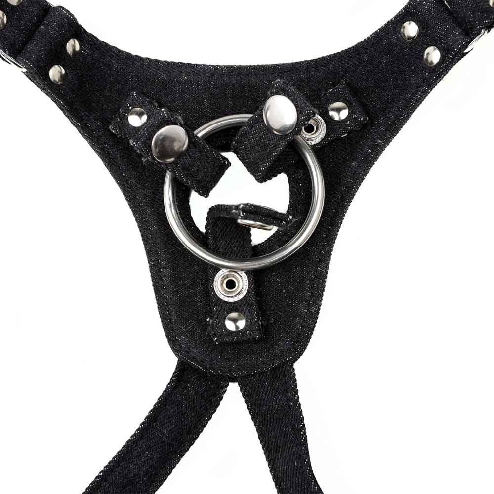 be-happy-harnais-jean-epais-deluxe-noir-gode-ceinture-s-m image 3