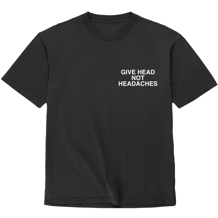 assholes-live-forever-give-head-t-shirt-coton-noir-s image 1