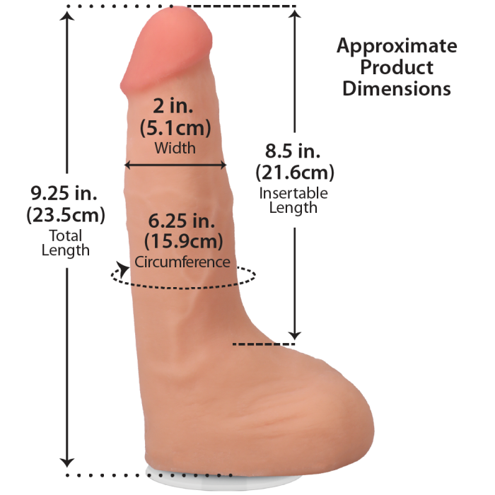 doc-johnson-realistic-cock-gode-jaculateur-ventouse-24-cm-vanille image 2