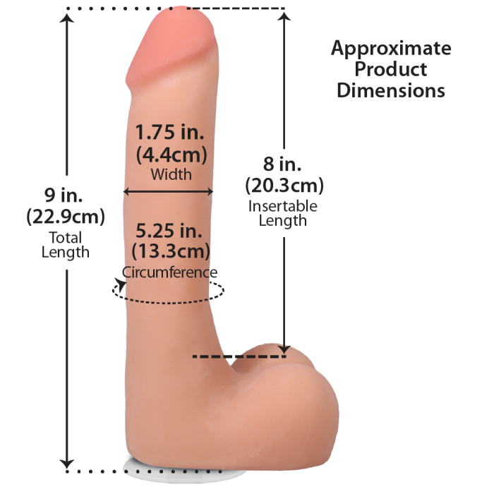doc-johnson-realistic-cock-gode-23-cm-vanilla-ventouse image 2