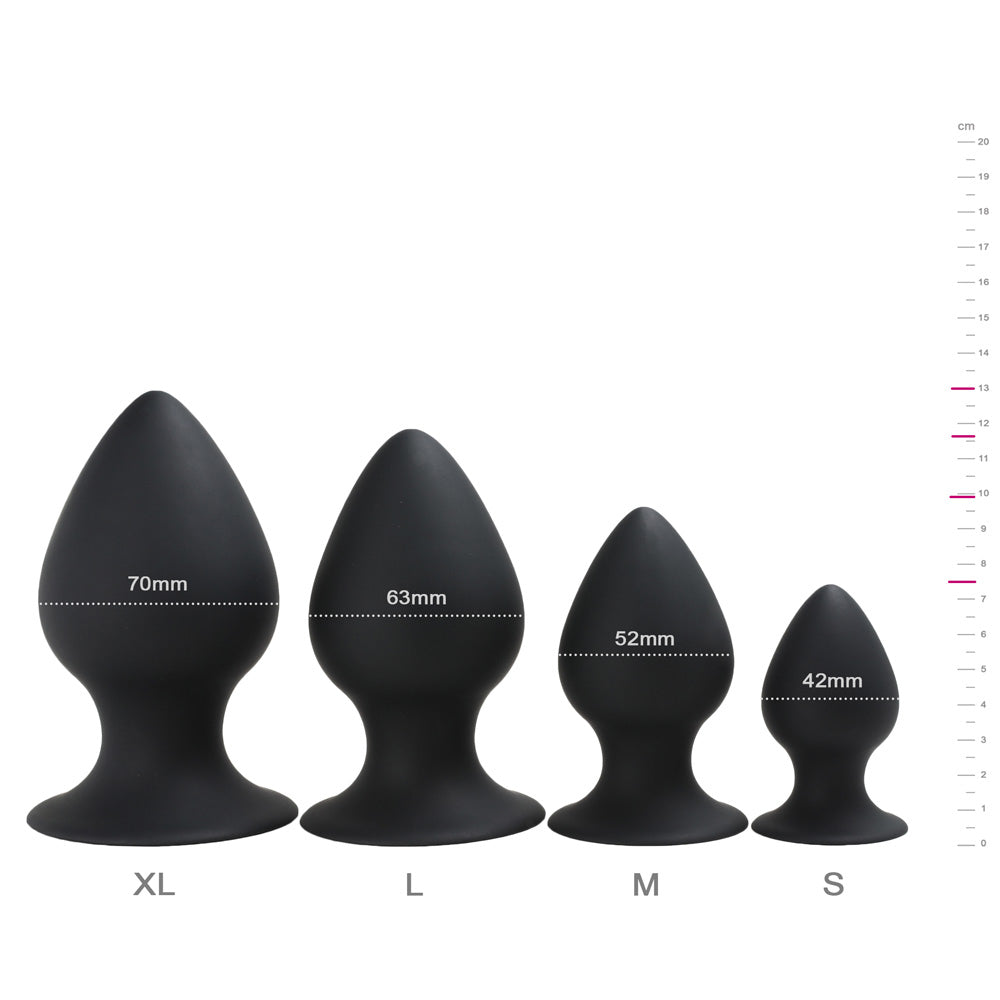 be-happy-d-sir-plug-anal-ventouse-noir-silicone-taille-s image 2