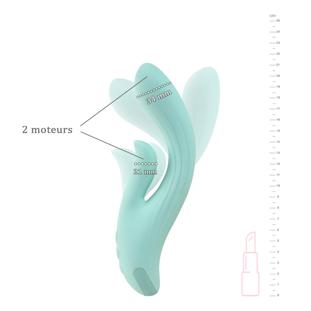 be-happy-sextoy-vaginal-vibromasseur-rabbit-com-te-bleu image 8
