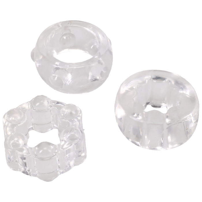 doc-johnson-crystal-jellies-lot-3-cock-rings-transparent image 1
