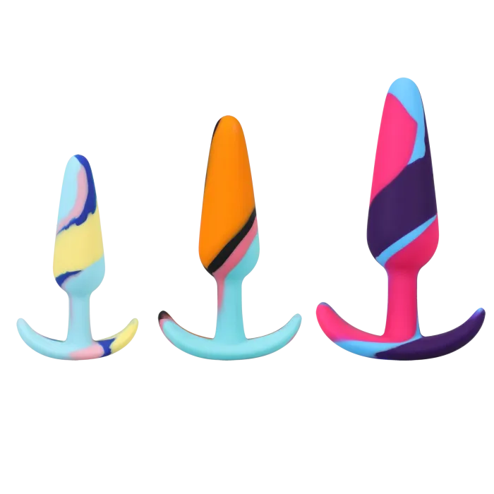 doc-johnson-mood-naughty-1-kit-3-plugs-anaux-silicone-multicolore image 1