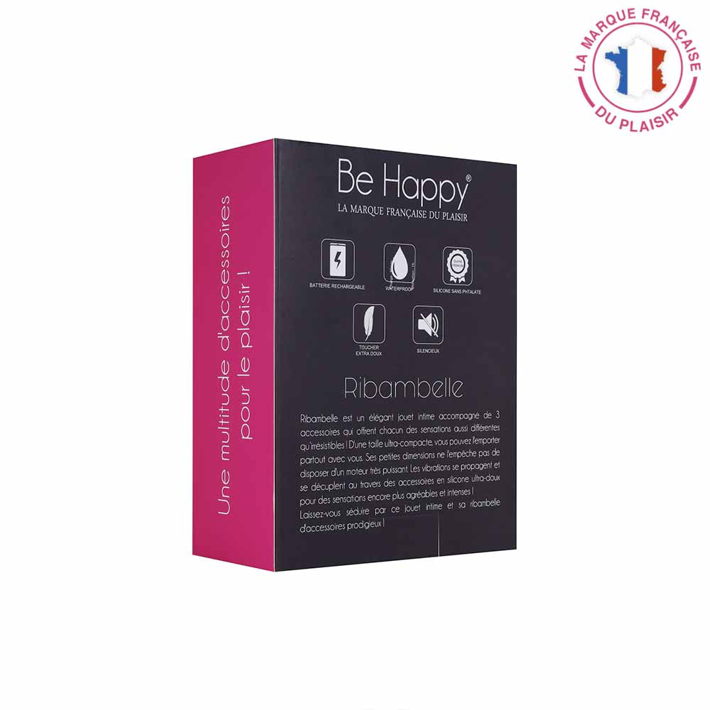 be-happy-ribambelle-stimulateur-clitoridien-noir-or-3-embouts image 6