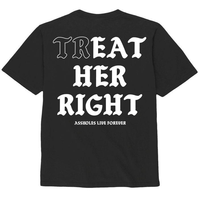 doc-johnson-assholes-live-forever-treat-her-right-t-shirt-coton-noir-small image 2