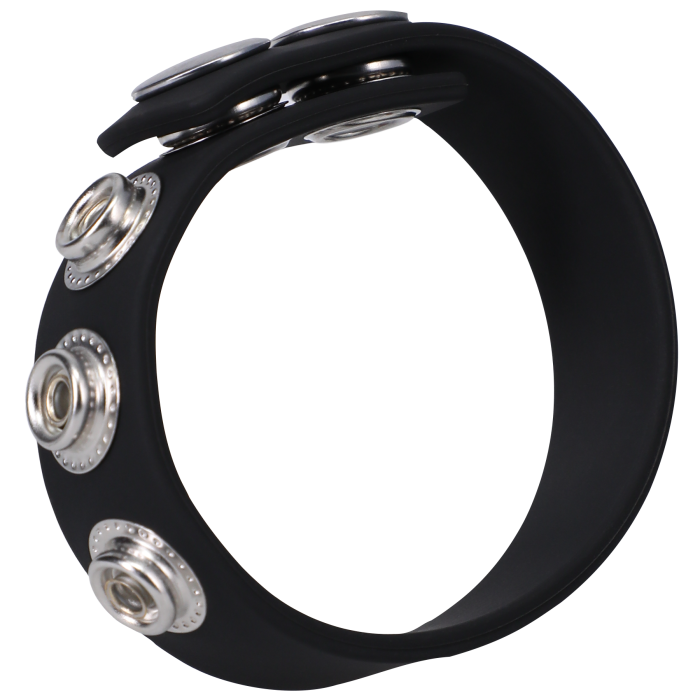doc-johnson-rock-solid-silicone-5-snap-cock-ring-noir-silicone image 4