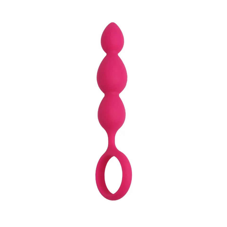 be-happy-cha-ne-anale-sph-res-plaisir-silicone-rose-3-billes image 1