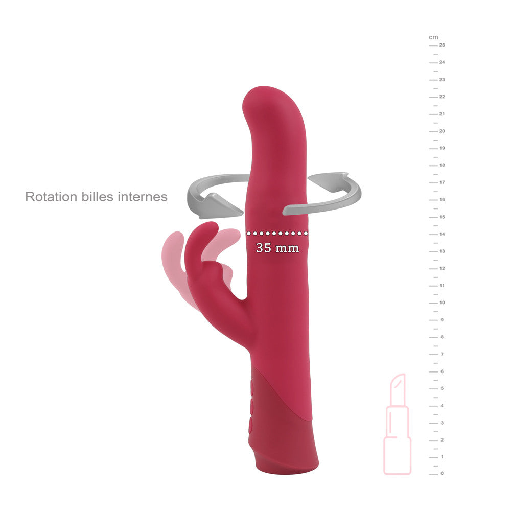 be-happy-volcanique-vibromasseur-rabbit-rotatif-orange-billes image 8