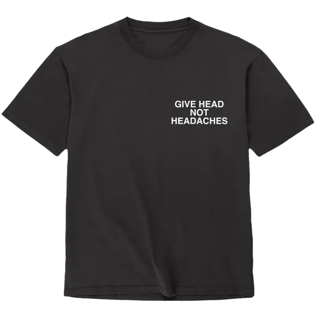 assholes-live-forever-give-head-t-shirt-coton-noir-s image 1