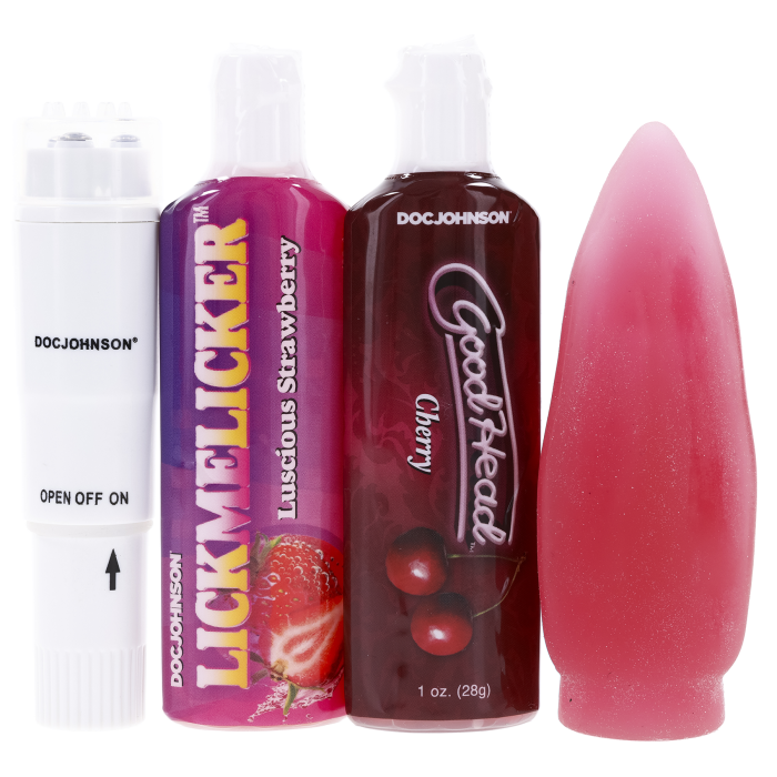 doc-johnson-goodhead-oral-delight-kit-couple-fraise-cerise image 1