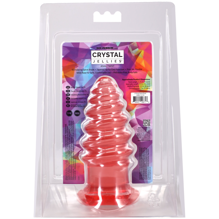 doc-johnson-crystal-jellies-anal-twist-plug-anal-transparent image 7