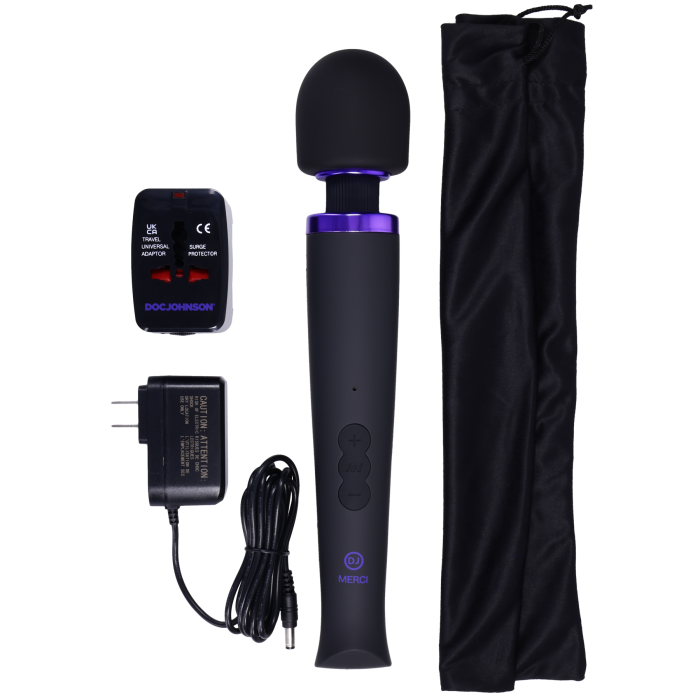 doc-johnson-merci-power-wand-vibromasseur-silicone-rechargeable image 1