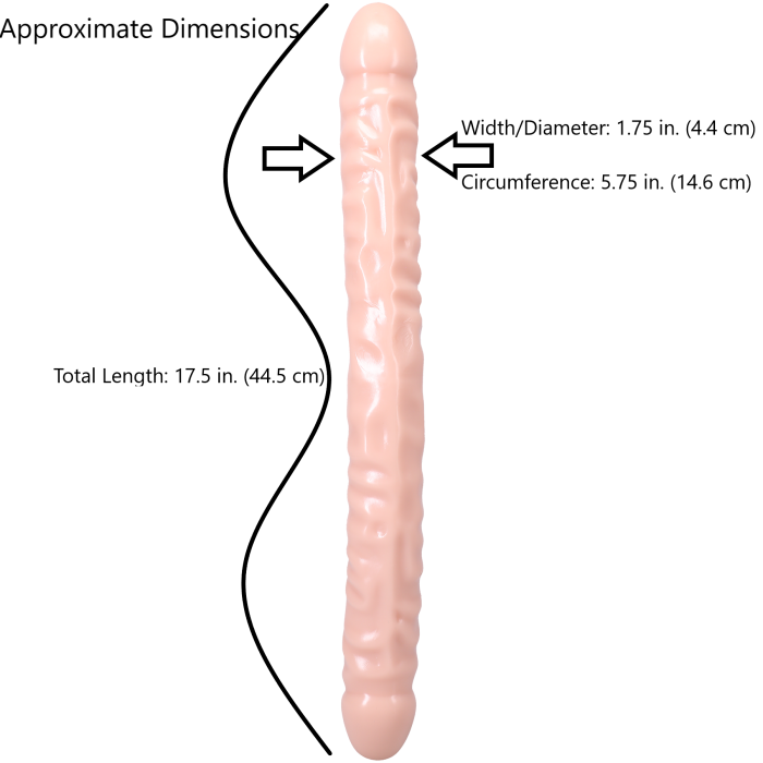 doc-johnson-classic-double-header-dong-gode-double-45cm-cr-me image 2