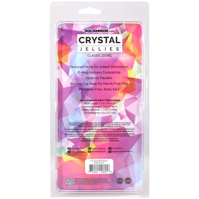 doc-johnson-crystal-jellies-7-5-inch-gode-rainbow-souple image 6