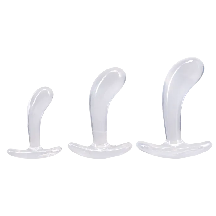 doc-johnson-crystal-jellies-kit-3-plugs-anaux-transparents image 1