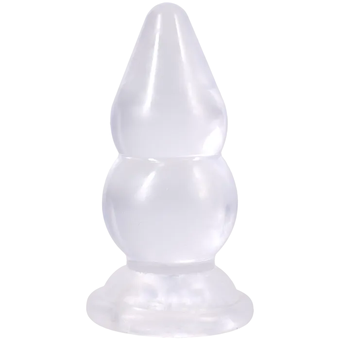 doc-johnson-crystal-jellies-double-pop-plug-anal-15-cm-transparent image 1
