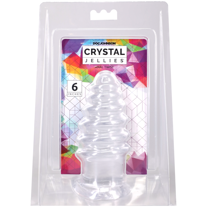 doc-johnson-crystal-jellies-anal-twist-plug-anal-transparent image 3