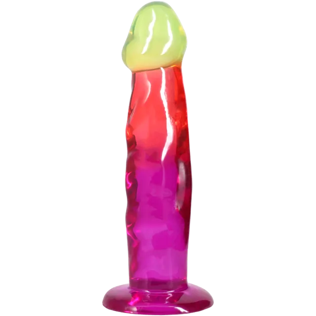 doc-johnson-crystal-jellies-7-5-inch-gode-rainbow-souple image 1