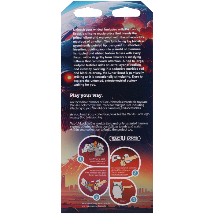 doc-johnson-vac-u-lock-red-raider-gode-silicone-rouge image 6