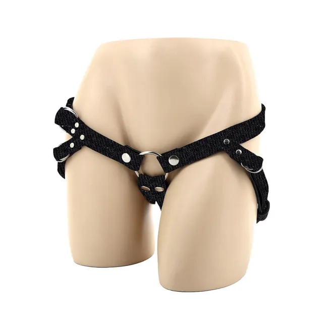 be-happy-harnais-gode-ceinture-jeans-noir-s-m image 1