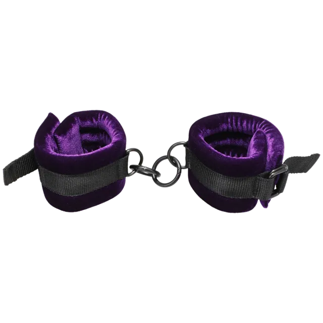 doc-johnson-merci-velvet-menottes-chevilles-velours-violet image 1