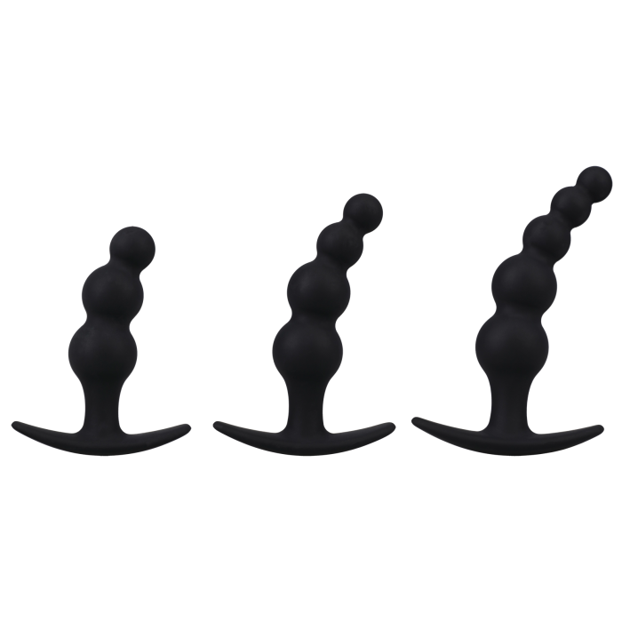 doc-johnson-mood-set-3-plugs-anaux-silicone-noir image 1