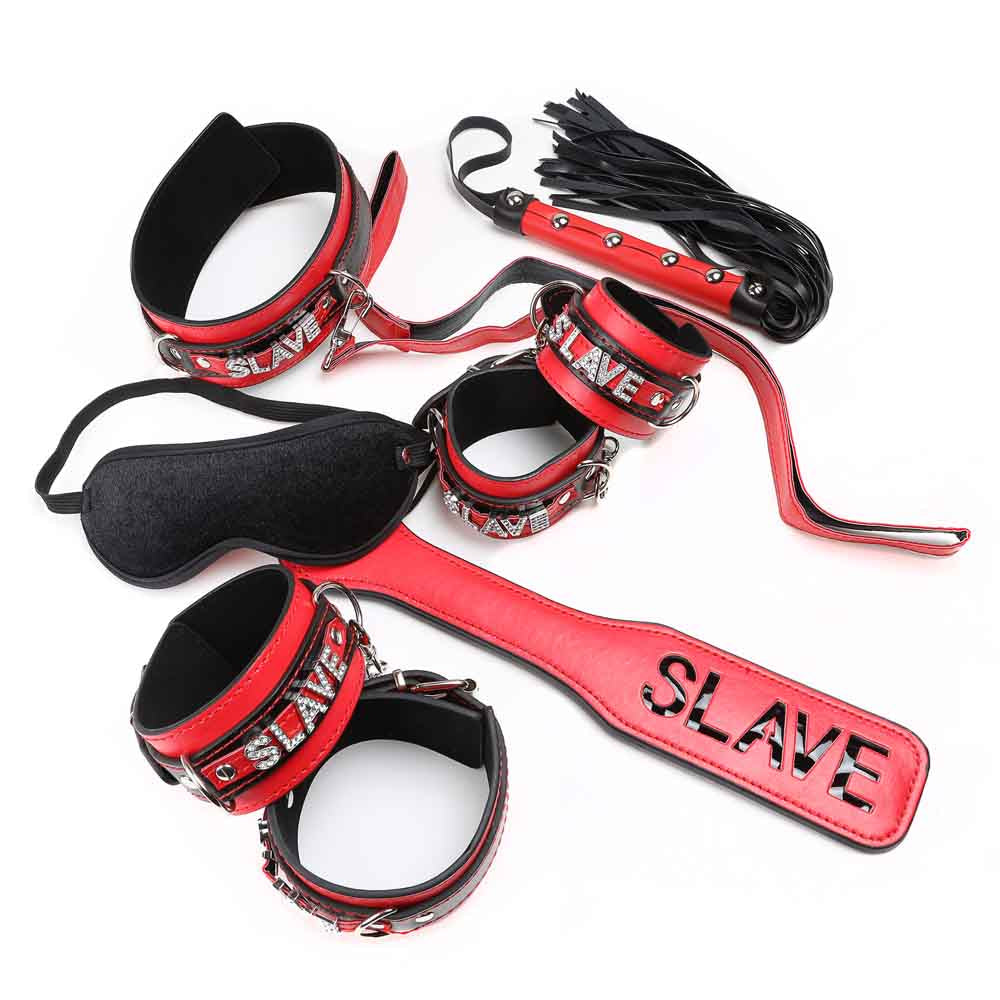 be-happy-domination-soft-coffret-attache-et-fess-e-noir-rouge-7-pi-ces image 1