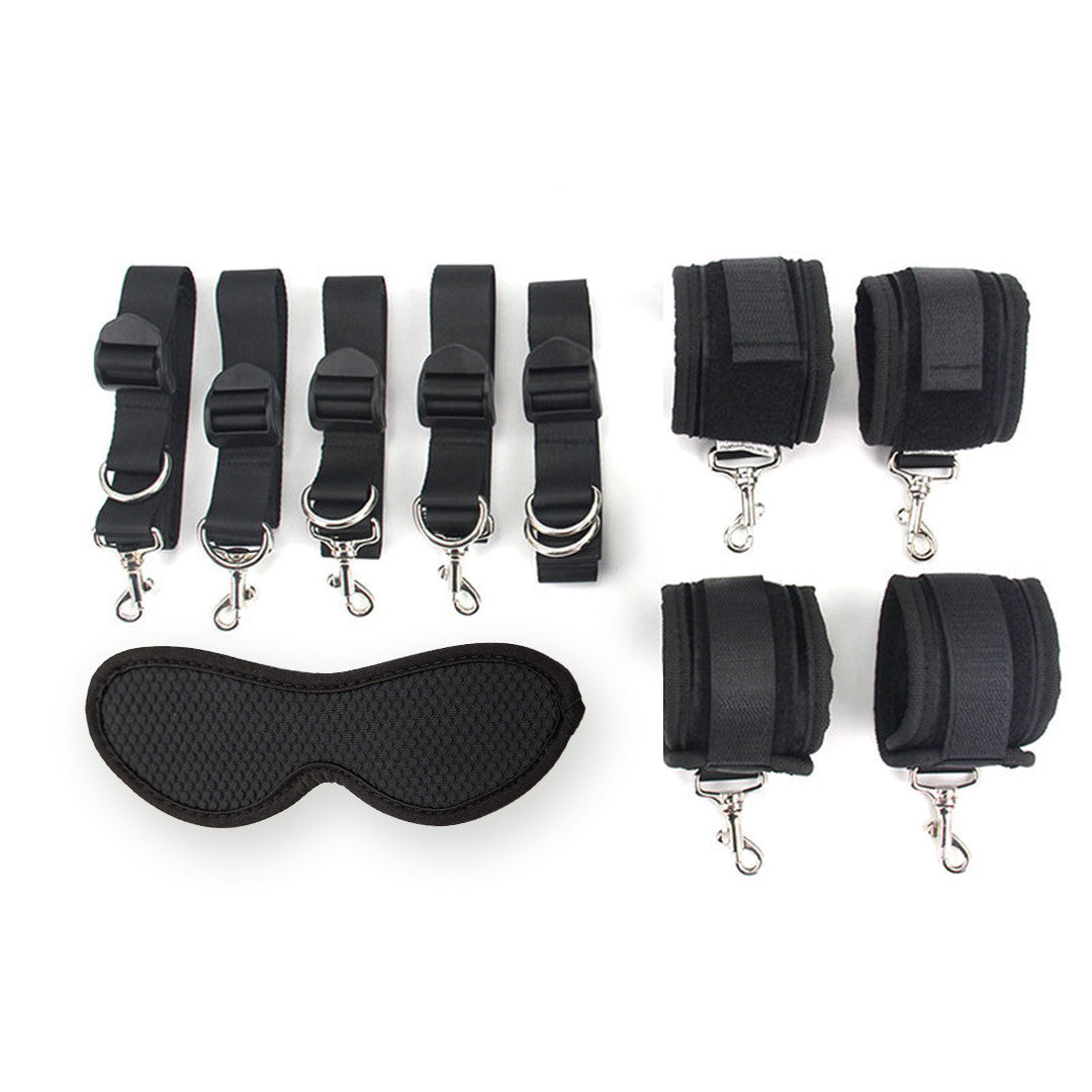 be-happy-set-attaches-de-lit-menottes-noir image 3