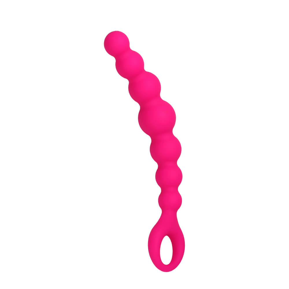 be-happy-chaine-anale-plaisir-sextoy-noir-rose-silicone image 2
