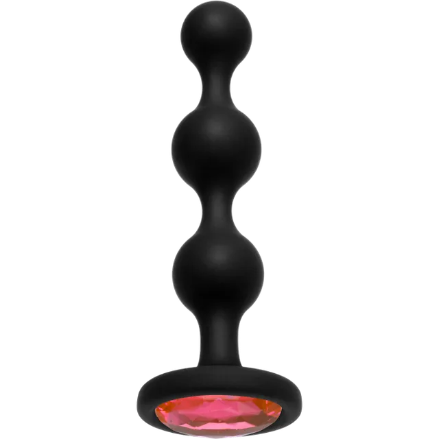 doc-johnson-booty-bling-plug-anal-perles-silicone-rose image 1