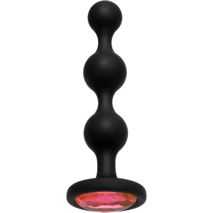 doc-johnson-booty-bling-plug-anal-perles-silicone-rose image 1