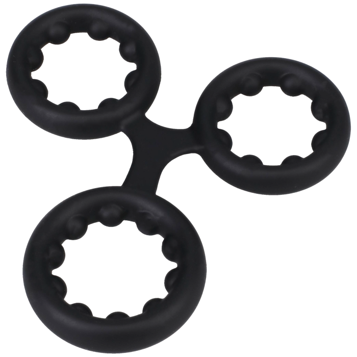 doc-johnson-rock-solid-triple-anneau-rection-silicone-noir image 1