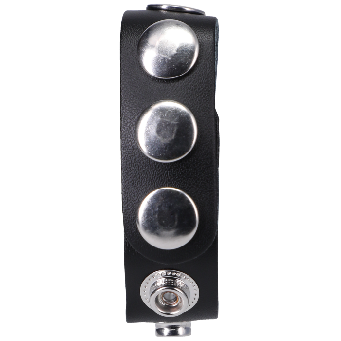 doc-johnson-rock-solid-leather-5-snap-cockring-noir image 3