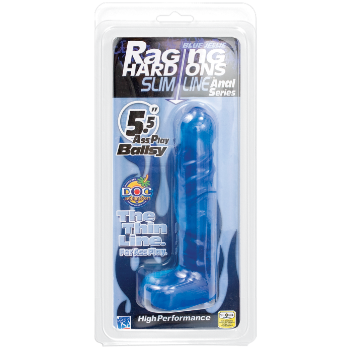 doc-johnson-raging-hard-ons-slimline-gode-anal-bleu-14-cm image 2