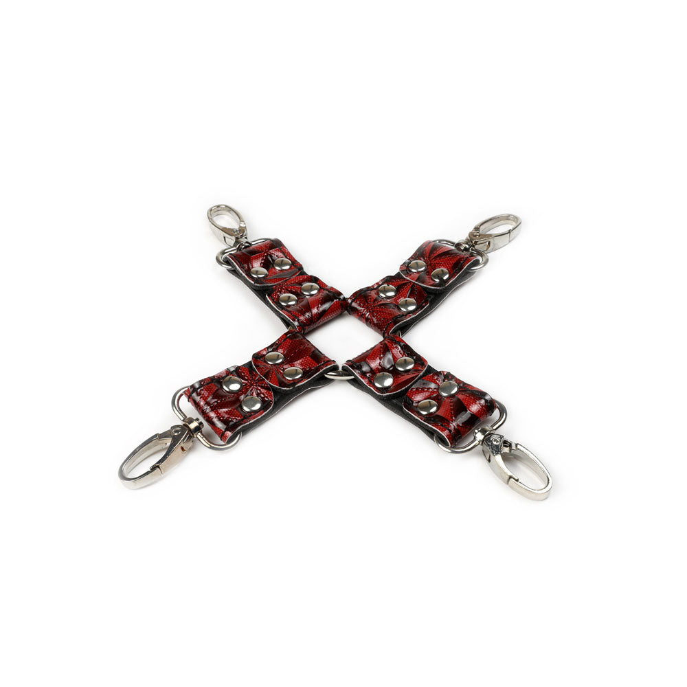 be-happy-imp-rieux-set-attache-similicuir-noir-rouge image 5