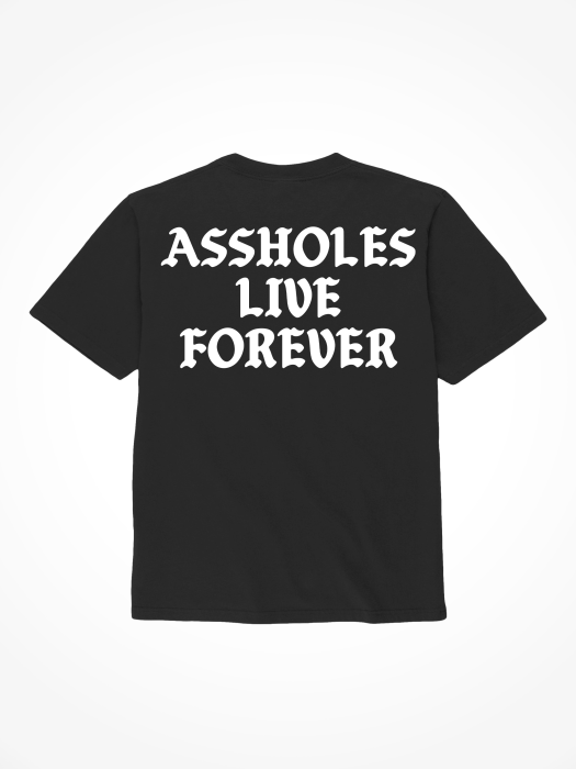 doc-johnson-assholes-live-forever-t-shirt-logo-noir-s-coton image 2