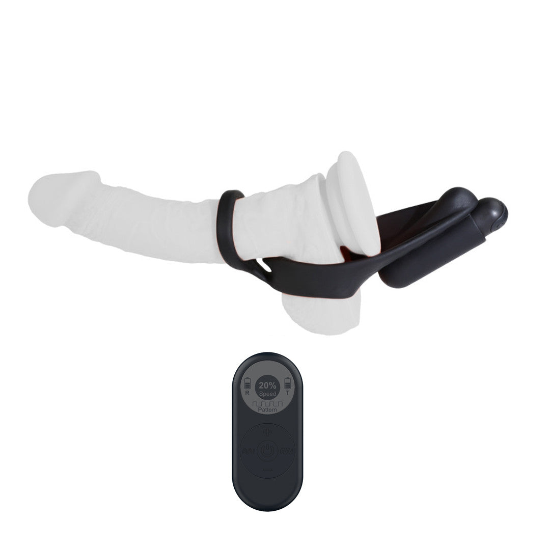 be-happy-vortex-cockring-vibrant-t-l-command-noir-silicone image 2