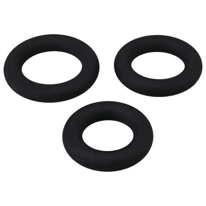 doc-johnson-titanmen-anneau-p-nis-silicone-lot-3-noir image 1