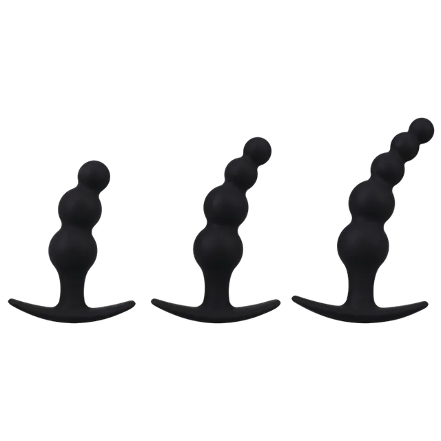 doc-johnson-mood-set-3-plugs-anaux-silicone-noir image 1