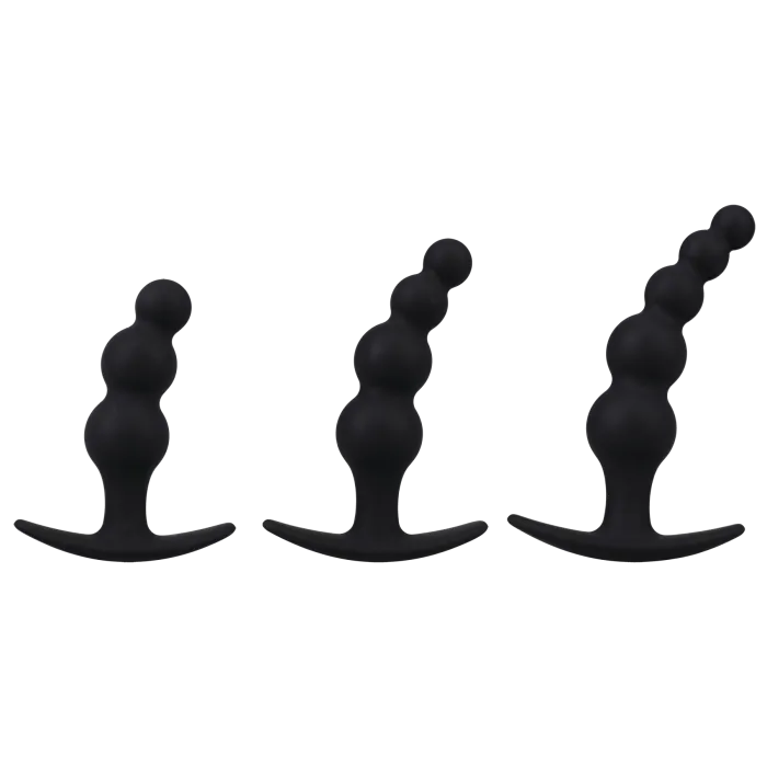 doc-johnson-mood-set-3-plugs-anaux-silicone-noir image 1