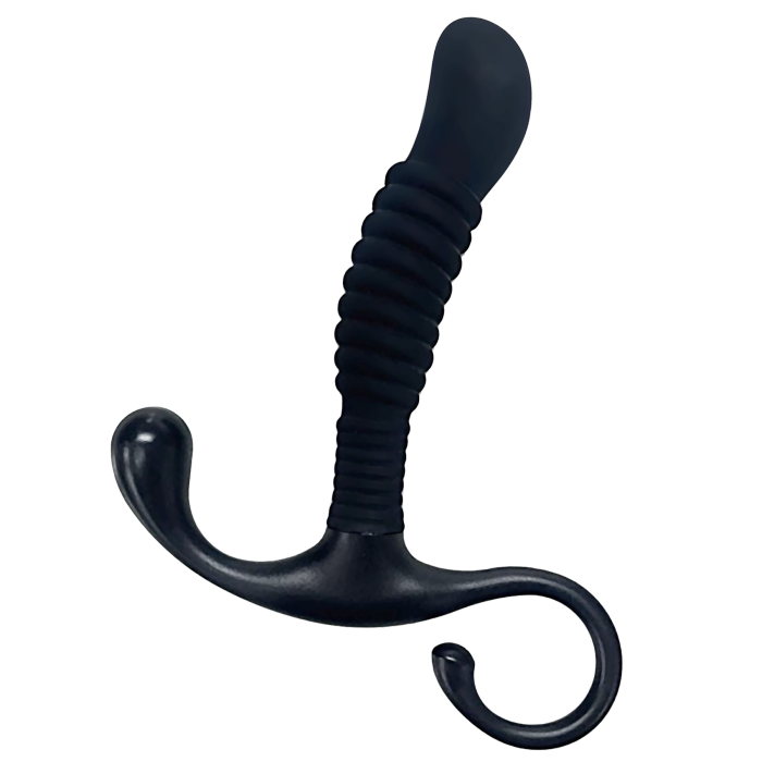 doc-johnson-optimale-masseur-prostate-silicone-nervur-noir image 1