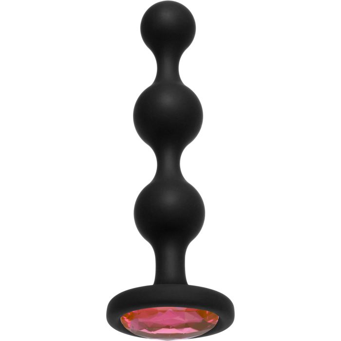 doc-johnson-booty-bling-plug-anal-perles-silicone-rose image 1
