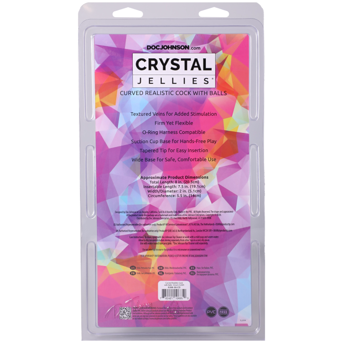 doc-johnson-crystal-jellies-gode-r-aliste-courb-20-cm-transparent image 6