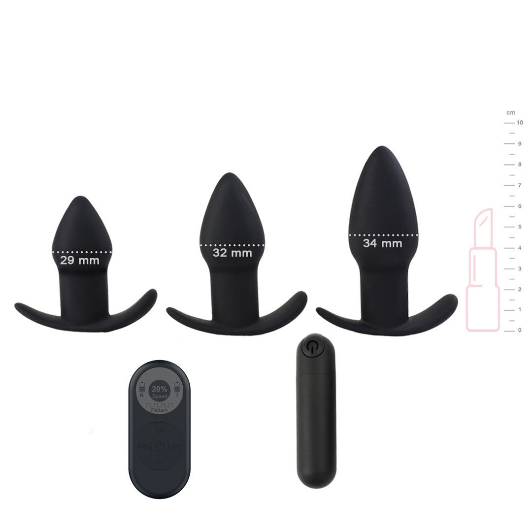 be-happy-sextoy-anal-trio-plug-bourgeon-vibrant-noir image 3
