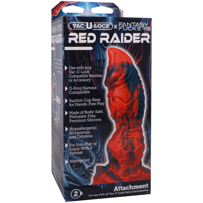 doc-johnson-vac-u-lock-red-raider-gode-silicone-rouge image 5