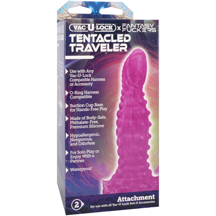 doc-johnson-vac-u-lock-tentacled-traveler-gode-silicone-rose image 5