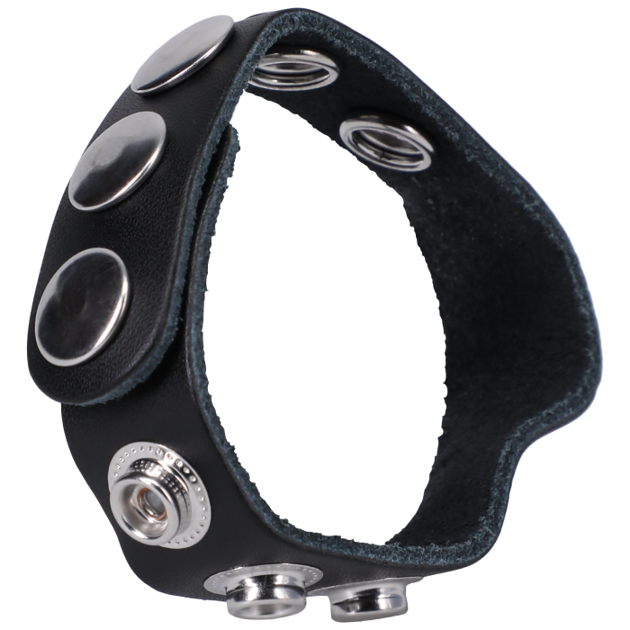 doc-johnson-rock-solid-leather-5-snap-cockring-noir image 4