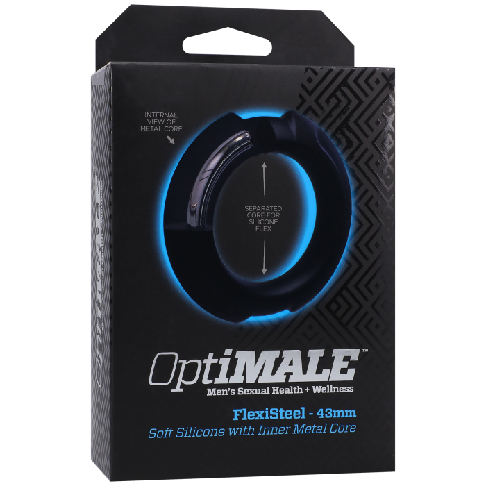 doc-johnson-optimale-flexisteel-cock-ring-43mm-silicone-noir image 5