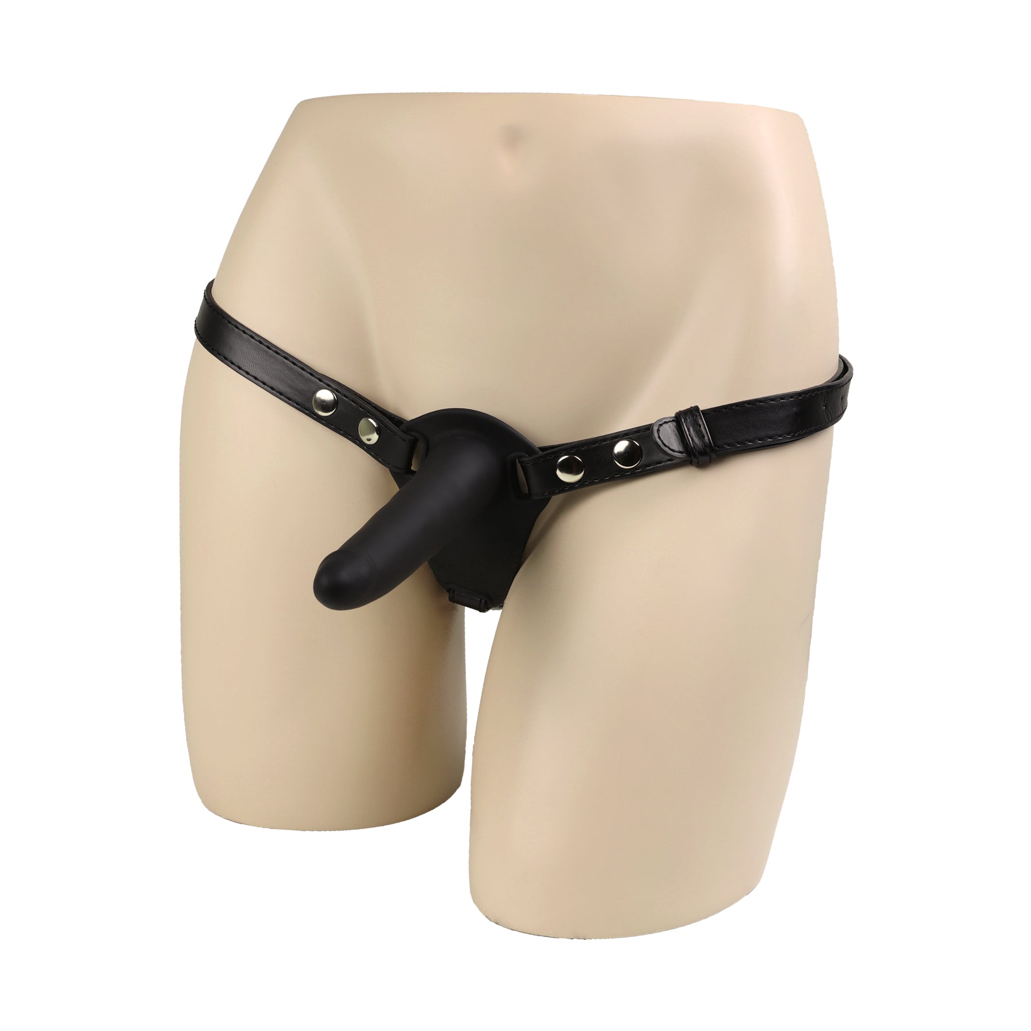 be-happy-harnais-double-gode-ceinture-vibrant-noir image 1